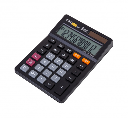 Калькулятор настольный Deli EM01320 черный 12-разр. фото 2