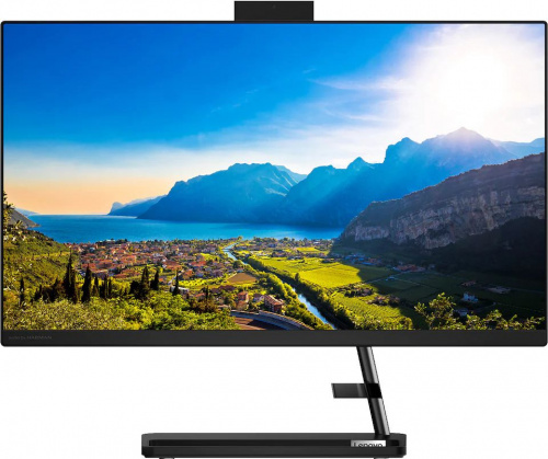 Моноблок Lenovo IdeaCentre 3 24ALC6 23.8" Full HD Ryzen 5 5500U (2.1) 8Gb SSD512Gb RGr DVDRW noOS GbitEth WiFi BT 90W клавиатура мышь Cam черный 1920x1080