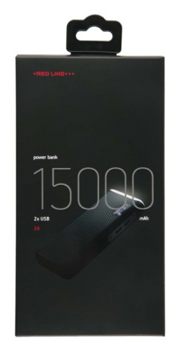 Мобильный аккумулятор Redline UK-108 15000mAh 1A черный фото 2