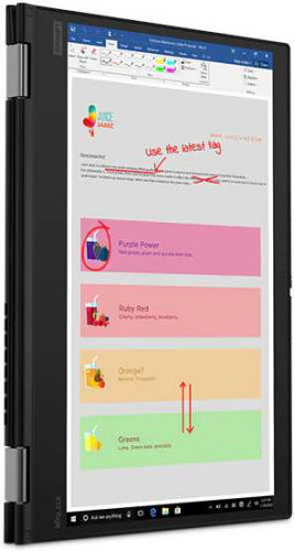 Ноутбук Lenovo ThinkPad X13 Yoga G1 T Core i7 10510U/16Gb/SSD512Gb/Intel UHD Graphics/13.3"/Touch/FHD (1920x1080)/Windows 10 Professional 64/black/WiFi/BT/Cam фото 9