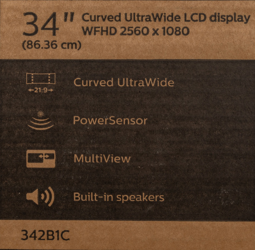 Монитор Philips 34" 342B1C черный VA LED 21:9 HDMI M/M матовая HAS Pivot 3000:1 300cd 178гр/178гр 2560x1080 DisplayPort FHD USB 11.32кг фото 3