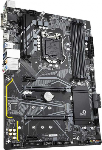 Материнская плата Gigabyte B460 HD3 Soc-1200 Intel B460 4xDDR4 ATX AC`97 8ch(7.1) GbLAN RAID+VGA+DVI+HDMI фото 2
