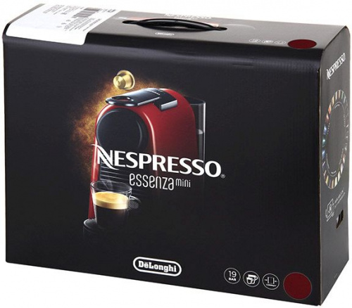 Кофемашина Delonghi Nespresso Essenza mini Bundle EN85.R 1260Вт красный/черный фото 4