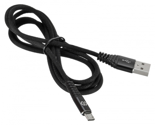 Кабель Digma MICROUSB-1.2M-BRAIDED-BLK USB (m)-micro USB (m) 1.2м черный фото 2
