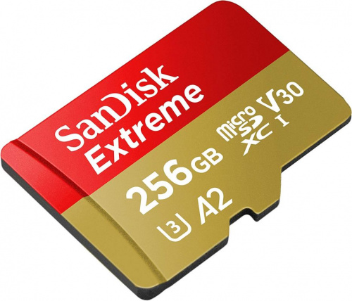 Флеш карта microSDXC 256Gb Class10 Sandisk SDSQXA1-256G-GN6MA Extreme + adapter фото 2