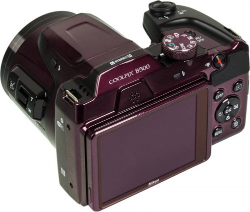Фотоаппарат Nikon CoolPix B500 фиолетовый 16Mpix Zoom40x 3" 1080p SDXC/SD/SDHC CMOS 1x2.3 1minF turLCD HDMI/WiFi фото 2