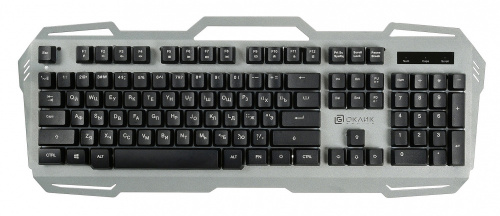 Клавиатура Оклик 747G FROZEN серый/черный USB Multimedia for gamer LED фото 8