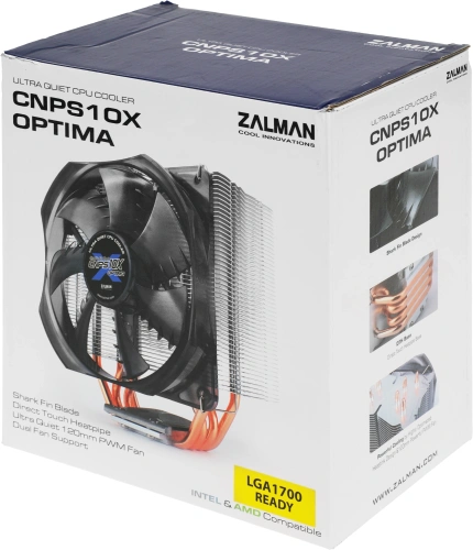 Устройство охлаждения(кулер) Zalman CNPS10X Optima Soc-AM4/1151/1200/2066/1700 4-pin 17-28dB Al+Cu 160W 630gr Ret фото 8