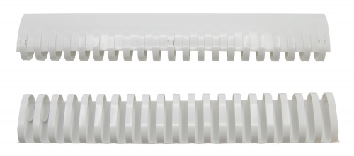 Пружины для переплета пластиковые Silwerhof d=51мм 411-450лист A4 белый (50шт) (1373590) фото 2