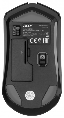 Клавиатура + мышь Acer OKR120 клав:черный мышь:черный USB беспроводная (ZL.KBDEE.007) фото 9