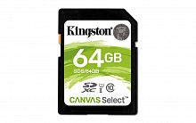 Флеш карта SDXC 64Gb Class10 Kingston SDS/64GB Canvas Select w/o adapter