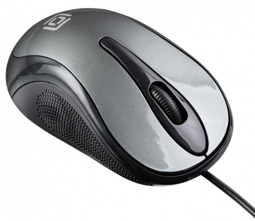 Мышь Оклик 385M черный/серый оптическая (1600dpi) USB для ноутбука (3but) фото 2