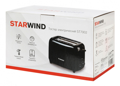 Тостер Starwind ST7002 700Вт черный фото 5