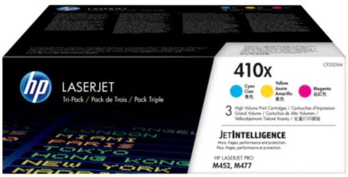 Картридж лазерный HP 410X CF252XM голубой/пурпурный/желтый x3упак. (5000стр.) для HP LJ Pro M452/M477
