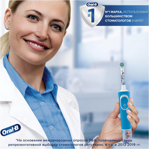 Зубная щетка электрическая Oral-B Frozen D100.413.2K синий фото 10