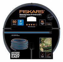 Шланг Fiskars 1027106 1/2" 50м поливочный армированный черный/синий
