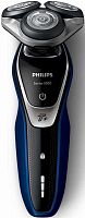 Бритва роторная Philips Series 5000 S5572/10 реж.эл.:3 питан.:аккум. черный/синий