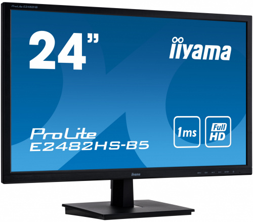 Монитор Iiyama 24" ProLite E2482HS-B5 черный TN+film LED 16:9 DVI HDMI M/M матовая 250cd 170гр/170гр 1920x1080 D-Sub FHD 3.4кг фото 2