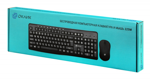 Клавиатура + мышь Оклик 225M клав:черный мышь:черный USB беспроводная Multimedia (1454537) фото 4