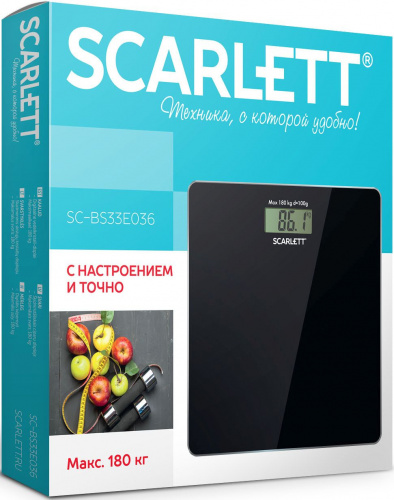 Весы напольные электронные Scarlett SC-BS33E036 макс.180кг черный фото 2