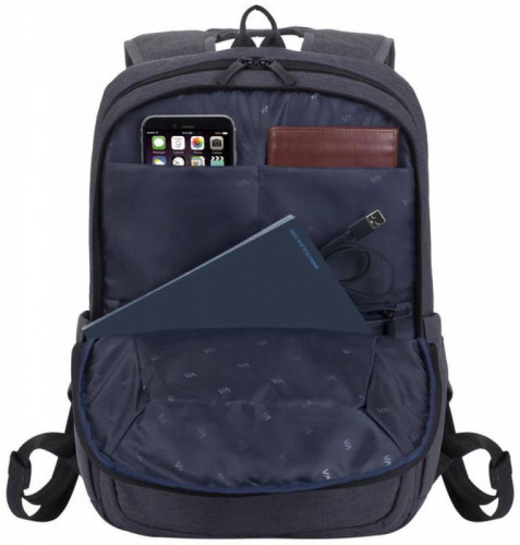 Рюкзак для ноутбука 15.6" Riva 7760 черный полиэстер фото 3