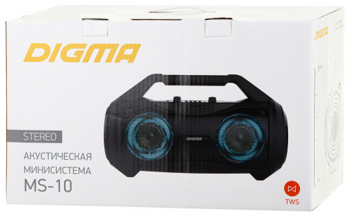 Минисистема Digma MS-10 черный 80Вт FM USB BT micro SD фото 2