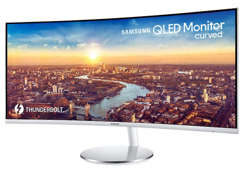 Монитор Samsung 34" C34J791WTI серебристый VA LED 4ms 21:9 HDMI M/M полуматовая HAS 3000:1 300cd 178гр/178гр 3440x1440 DisplayPort USB 7.7кг фото 10