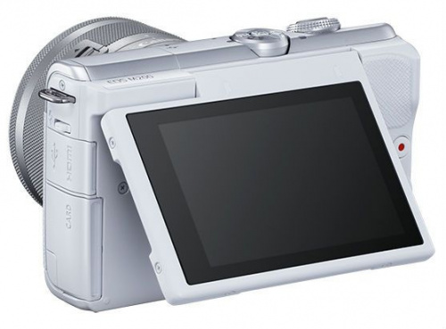 Фотоаппарат Canon EOS M200 белый 24.1Mpix 3" 4K WiFi 15-45 IS STM LP-E12 (с объективом) фото 3