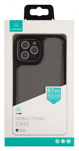 Чехол (клип-кейс) для Apple iPhone 13 Pro Max Carbon Design Usams US-BH775 черный (матовый) (УТ000028128) фото 2