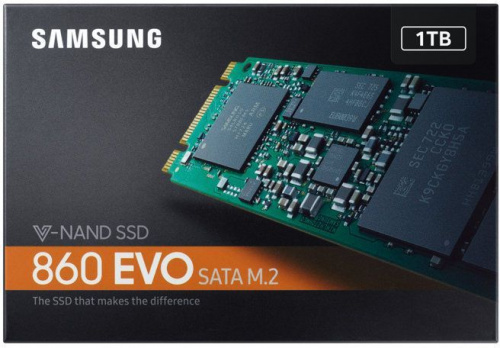 Накопитель SSD Samsung SATA III 1Tb MZ-N6E1T0BW 860 EVO M.2 2280 фото 3