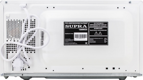 Микроволновая Печь Supra 18MW25 18л. 700Вт белый фото 3