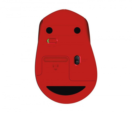 Мышь Logitech M330 красный оптическая (1000dpi) silent беспроводная USB (2but) фото 5