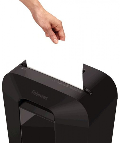 Шредер Fellowes PowerShred LX70 черный (секр.P-4) перекрестный 11лист. 18лтр. скрепки скобы пл.карты фото 2