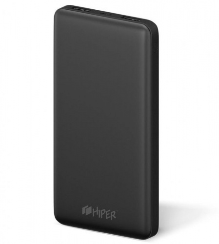 Мобильный аккумулятор Hiper ST10000 Li-Pol 10000mAh 2.1A+2.1A черный 2xUSB