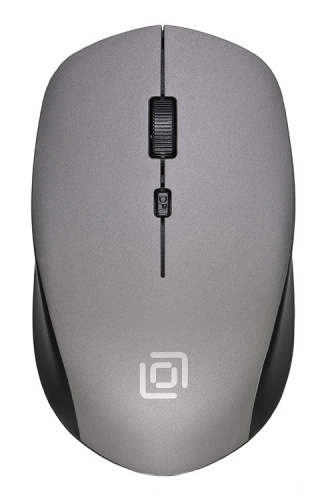 Мышь Оклик 565MW matt черный/серый оптическая (1600dpi) беспроводная USB для ноутбука (4but) фото 6