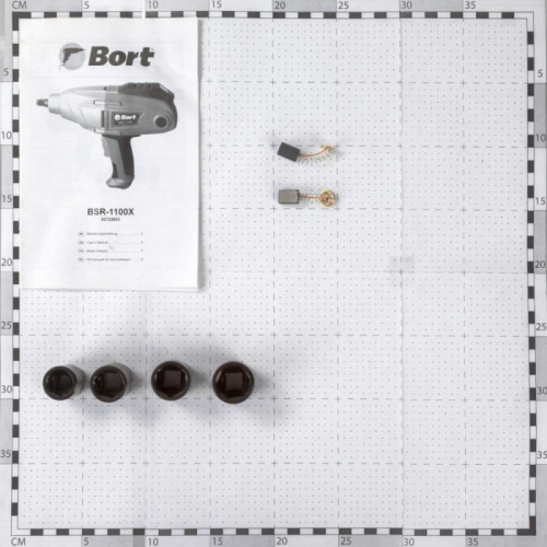 Гайковерт Bort BSR-1100X 1100Вт патрон:квад.1/2" (кейс в комплекте) (93722883) фото 4