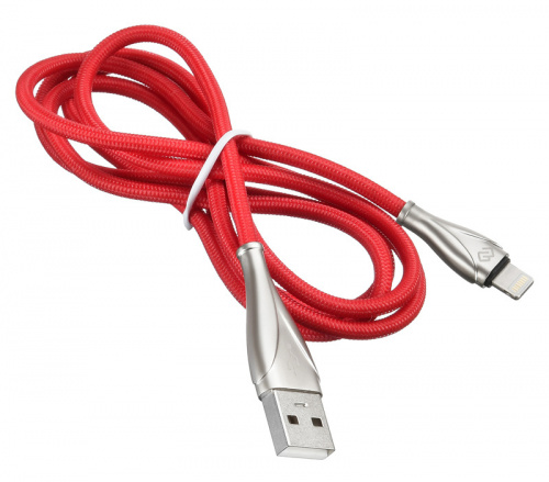 Кабель Digma LIGHT-1.2M-RED USB (m)-Lightning (m) 1.2м красный фото 2