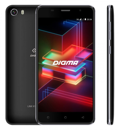Смартфон Digma X1 Pro 3G Linx 16Gb 2Gb черный моноблок 3G 2Sim 5" 720x1280 Android 8.1 8Mpix WiFi GPS GSM900/1800 GSM1900 TouchSc MP3 FM microSDXC max64Gb фото 3
