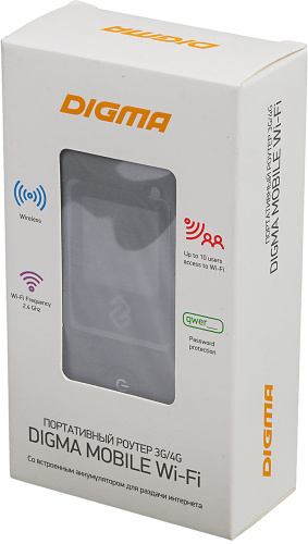 Модем 3G/4G Digma DMW1969-BK + SIM карта на 300руб. USB Wi-Fi Firewall +Router внешний черный фото 6