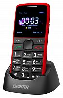Мобильный телефон Digma S220 Linx 32Mb красный моноблок 2Sim 2.2" 176x220 0.3Mpix GSM900/1800 MP3 FM microSD max32Gb