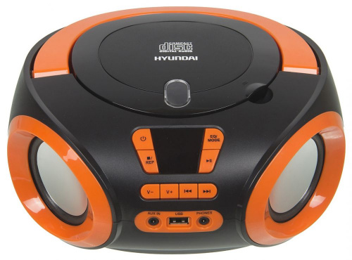 Аудиомагнитола Hyundai H-PCD120 черный/оранжевый 4Вт/CD/CDRW/MP3/FM(dig)/USB фото 3