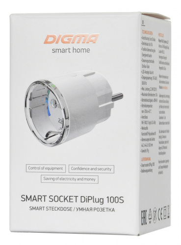 Умная розетка с измерением энергопотребления Digma DiPlug 100S (DPL101) фото 5