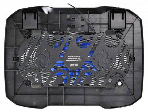 Подставка для ноутбука Buro BU-LCP156-B114 15.6" 357x265x33мм 1xUSB 1x 140ммFAN 345г металлическая сетка/пластик черный фото 3