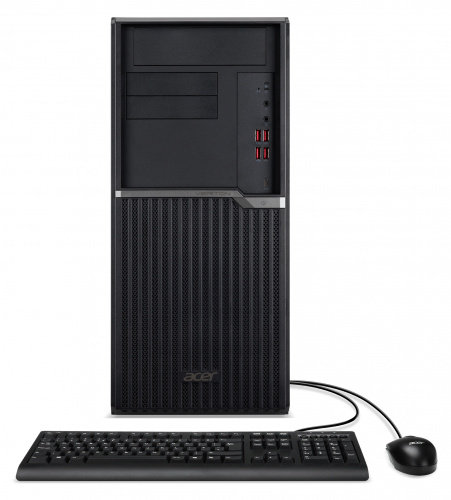 Неттоп Acer Veriton N4670G i5 10400 (2.9)/8Gb/SSD256Gb/UHDG 630/Windows 10 Professional/GbitEth/WiFi/BT/90W/клавиатура/мышь/черный