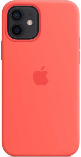 Чехол (клип-кейс) Apple для Apple iPhone 12/12 Pro Silicone Case with MagSafe розовый цитрус (MHL03ZE/A) фото 10