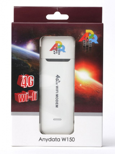 Модем 3G/4G Anydata W150 USB Wi-Fi Firewall +Router внешний белый фото 11
