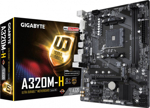Материнская плата Gigabyte GA-A320M-H Soc-AM4 AMD A320 2xDDR4 mATX AC`97 8ch(7.1) GbLAN RAID+DVI+HDMI фото 4