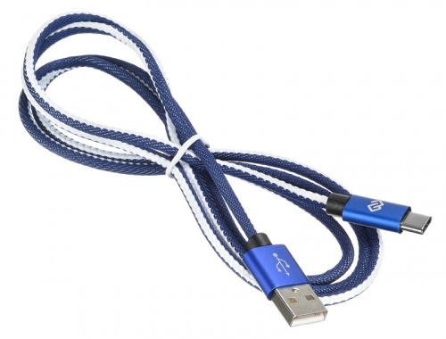 Кабель Digma USB A(m) USB Type-C (m) 1.2м синий фото 5