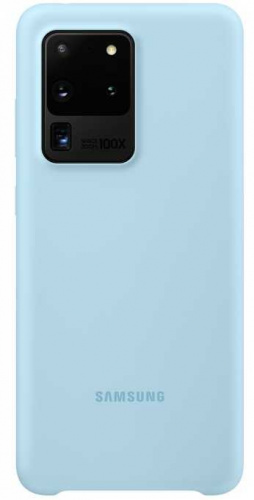 Чехол (клип-кейс) Samsung для Samsung Galaxy S20 Ultra Silicone Cover голубой (EF-PG988TLEGRU)
