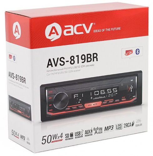 Автомагнитола ACV AVS-819BR 1DIN 4x50Вт фото 4